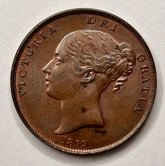 1859 VICTORIA BUNHEAD PENNY
