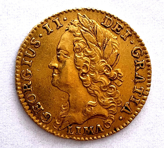 1745 King George II Lima Half Guinea
